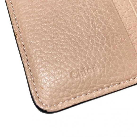 Auth Chloe - Beige Leather Double-hook Wallet - Picture 5 of 9
